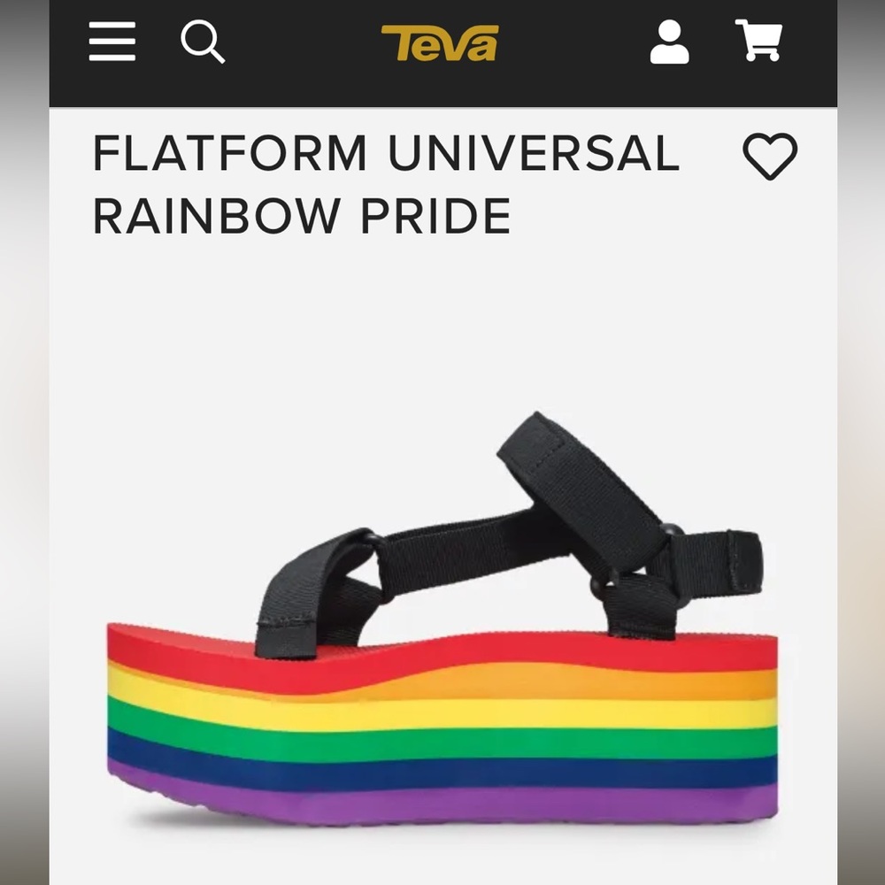 Unisex Teva Flatform Universal Rainbow Pride